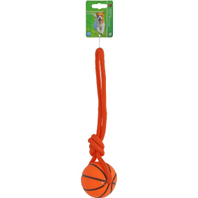Boon Basketbal Tpr Oranje 8Cm Met Touwlus