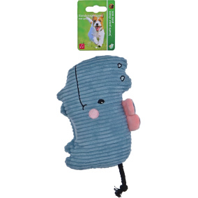 Boon Nijlpaard Cordur.+Piep+Ritsel Blauw 19Cm