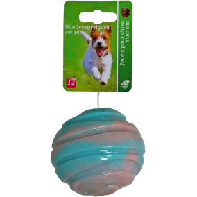 Boon Ribbelbal Tpr +Piep Blauw/Roze 8Cm