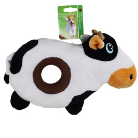 Boon Donut Koe Pluche + Piep 39Cm Zwart/Wit