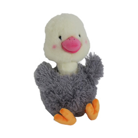 Boon Struisvogel Pluche Grijs/Wit+Piep 38Cm