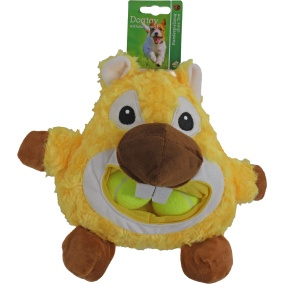 Boon Buidelbek Bever+ 2X Tennisbal.Geel 23Cm