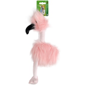 Boon Fluffy Bird Roze/Zwart + Piep 35Cm