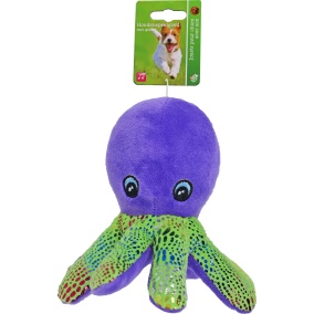 Boon Octopus Pluche Paars/Glit.+Piep 17Cm