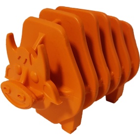 Boon Snacktoy Rubber Koe Oranje 8 Cm