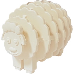 Boon Snacktoy Rubber Schaap Wit 8 Cm