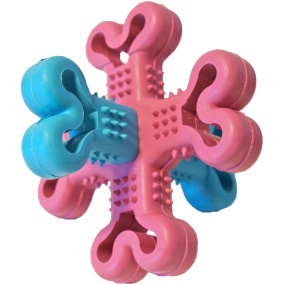 Boon Bot Cross Rubber Blauw/Roze 12 Cm