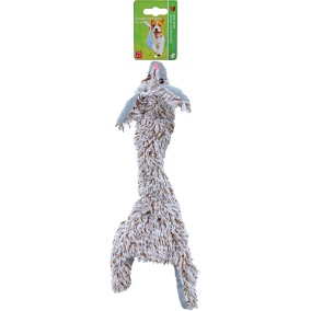 Boon Konijn Plat Met Piep Grijs 35 Cm