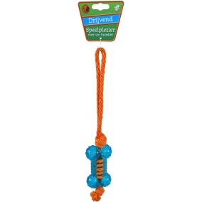Boon Bot Met Touw Drijvend Blauw/Oranje 36 Cm