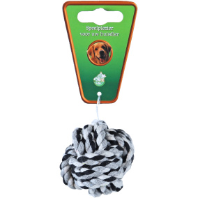 Boon Touwbal Katoen 5 Cm Zwart/Wit