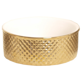 Boon Eetbak Steen Hond Prestige Goud/Wit 18Cm