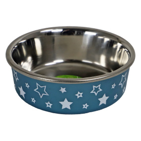 Boon Eetbak Rvs Sterrenprint 11Cm/290Ml Blauw
