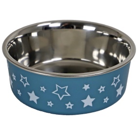 Boon Eetbak Rvs Sterrenprint 13Cm/540Ml Blauw