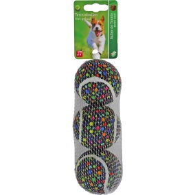 Boon Tennisbal Rainbow Stip M Net A 3 Stuks