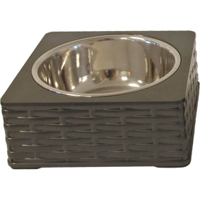 Boon Eetbak Pl./Rvs Wicker Zwart 15Cm