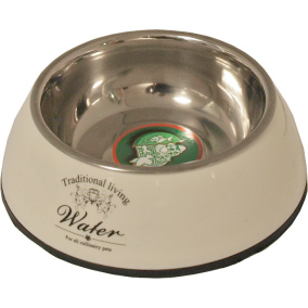 Boon Eetbak Pl./Rvs Hond Water/Food Beig 14Cm