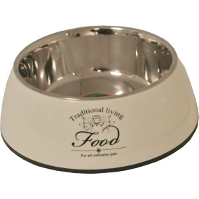 Boon Eetbak Pl./Rvs Hond Water/Food Beig 18Cm