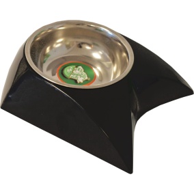 Boon Eetbak Pl./Rvs Hond Batman 1 Zwart 15 Cm