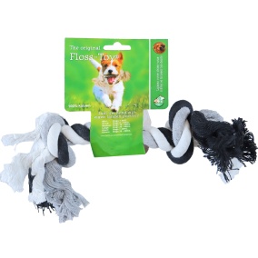 Boon Floss Toy Zwart/Wit Large