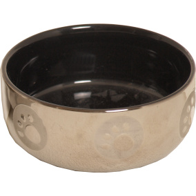 Boon Eetbak Steen Kat Royal Zilver/Zwart 13Cm