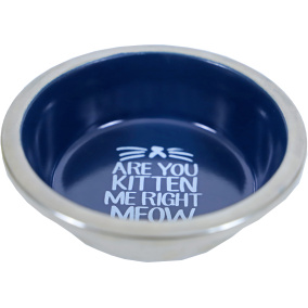 Boon Eetbak Rvs/Melamine Kat Blauw 11 Cm