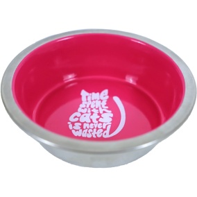 Boon Eetbak Rvs/Melamine Kat Roze 11 Cm