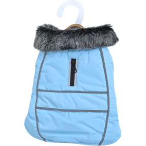 Boony Hondenjas Parka Bontkraag L.Blauw 20Cm