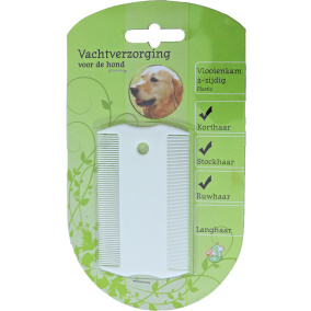 Boon Vlooienkam 2-zijdig Plastic Wit