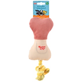Woezel & Pip Snackbot+touw + Piep Roze 30cm