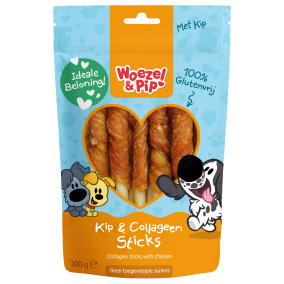 Woezel & Pip Collageen Sticks 100 Gram
