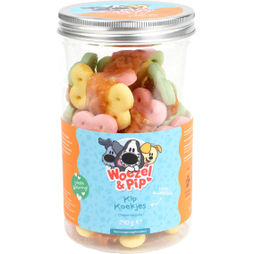 Woezel & Pip Koekjes Gekleurd Met Kip in Pot 210 Gram