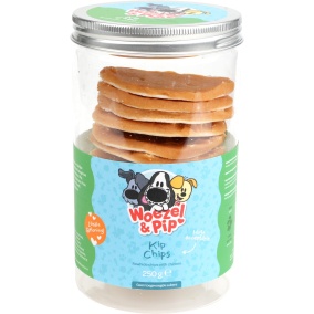 Woezel & Pip Buffelhuid Chips Met Kip in Pot 250 Gram