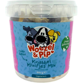 Woezel & Pip Knabbel Kluif Mix Koekjes in Pot 450 Gr.