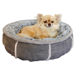 Hondenmand Pluche Donut Grijs 51X51X13 Cm