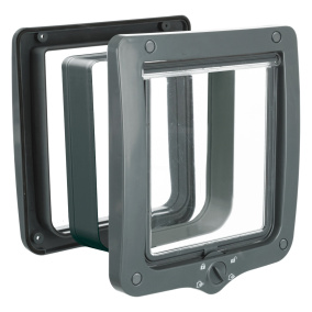 Trixie 4-weg Kattenluik Xl Met Tunnel Grijs 24X28 Cm