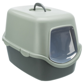 Trixie Be Eco Gerecycled Kattenbak Vico Met Kap Antraciet/Groen 56X40X40 Cm