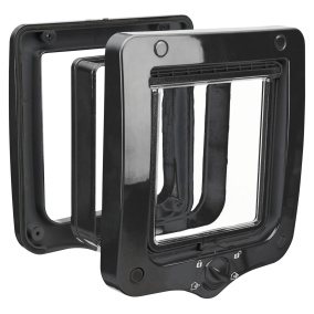 Trixie 4-weg Kattenluik Inclusief Tunnelstuk Zwart 20X22 Cm