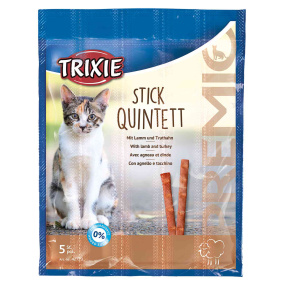 Trixie Premio Stick Quintet Lam / Kalkoen 5X5 Gr