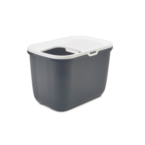 Savic Kattenbak Hop In Antraciet / Wit 58,5X39X39,5 Cm