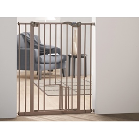 Savic Dog Barrier Afsluithek Met Kleine Deur Grijs 74-84X107 Cm