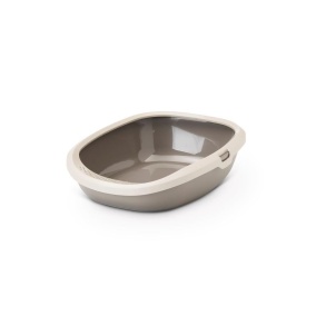 Savic Kattenbak Happy Planet Gizmo Met Rand Mocca / Warmgrijs 44X35,5X12,5 Cm