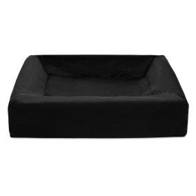 Bia Bed Royal Fluweel Hoes Hondenmand Zwart Bia-3 70X60X15 Cm