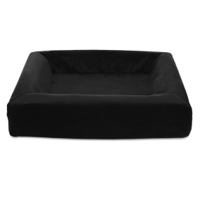 Bia Bed Royal Fluweel Hoes Hondenmand Zwart Bia-2 60X50X12,5 Cm