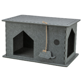 Trixie Kattenmand Huis Lene Vilt Grijs 54X30X35 Cm