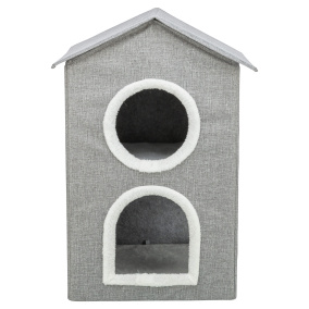 Trixie Kattenmand / Kattenhuis Nora Soft 2 Verdriepingen Lichtgrijs 47X47X67 Cm