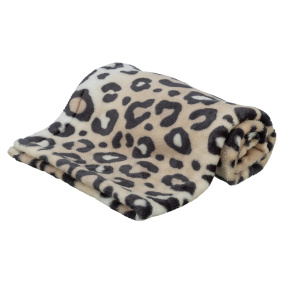 Trixie Hondendeken Leo Soft Pluche Creme / Panterprint 70X50 Cm