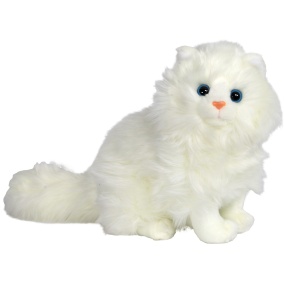 Boony Natural Deco Kat Pluche Zittend Wit 30 Cm