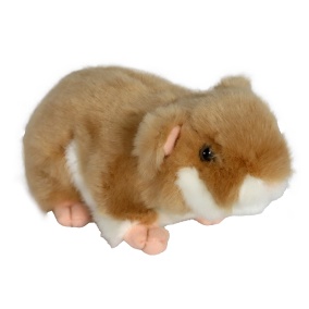 Boony Natural Deco Cavia Pluche Liggend Wit/bruin 18cm